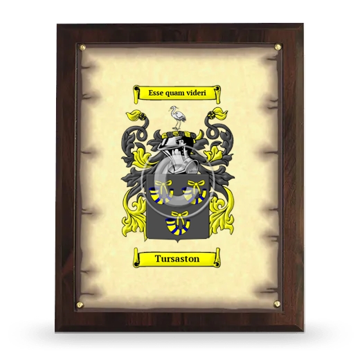 Tursaston Coat of Arms Plaque