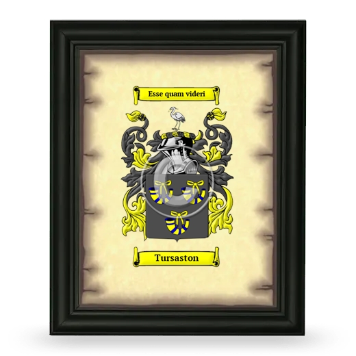 Tursaston Coat of Arms Framed - Black