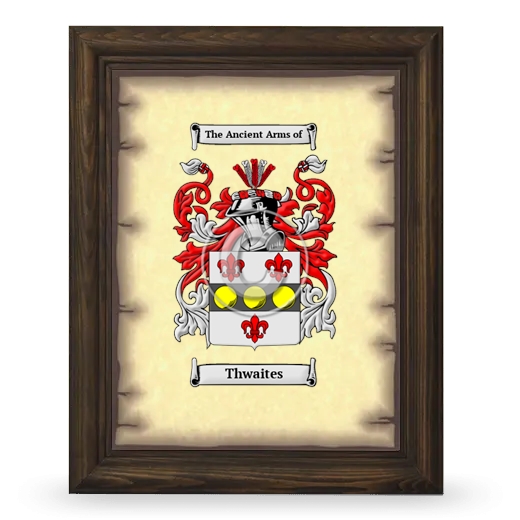 Thwaites Coat of Arms Framed - Brown