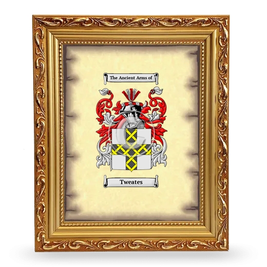 Tweates Coat of Arms Framed - Gold