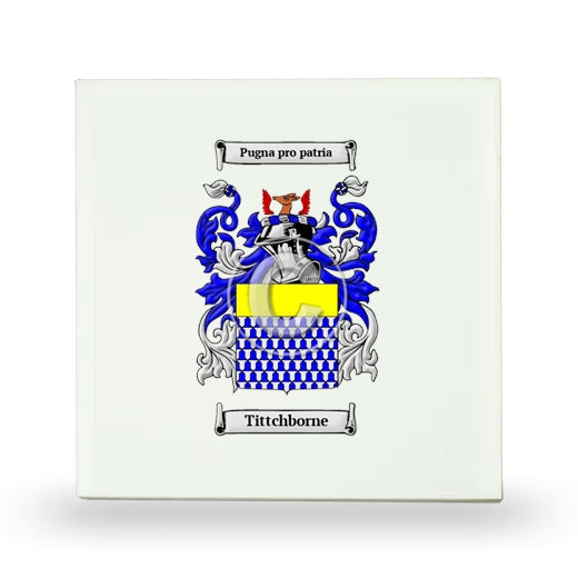 Tittchborne Small Ceramic Tile with Coat of Arms