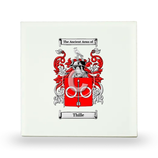 Thille Small Ceramic Tile with Coat of Arms