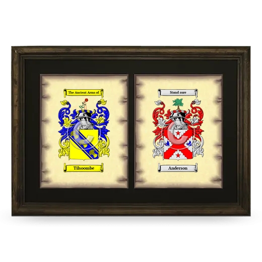 Double Coat of Arms Framed - Brown