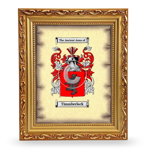 Timmberlack Coat of Arms Framed - Gold
