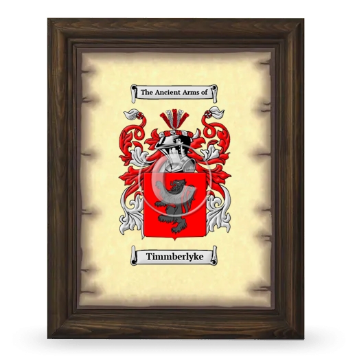 Timmberlyke Coat of Arms Framed - Brown