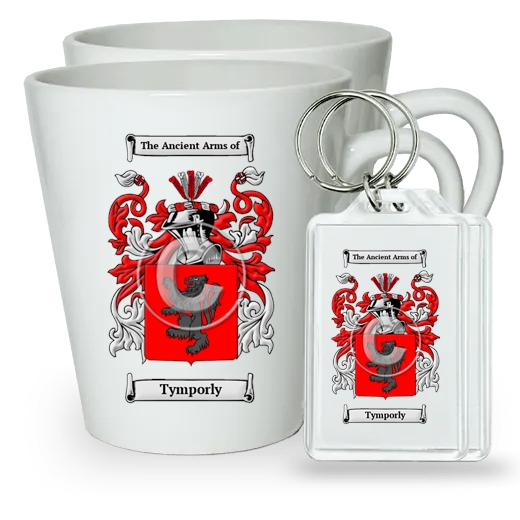 Tymporly Pair of Latte Mugs and Pair of Keychains