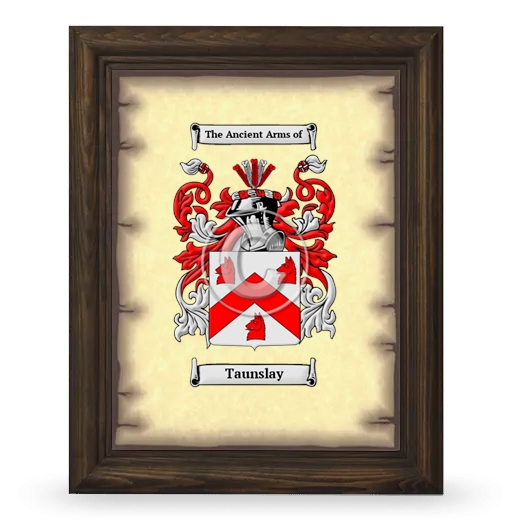 Taunslay Coat of Arms Framed - Brown
