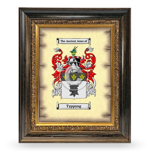 Typpyng Coat of Arms Framed - Heirloom