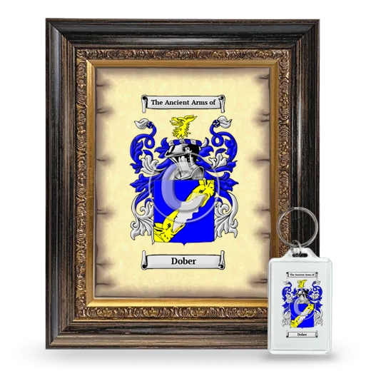 Dober Framed Coat of Arms and Keychain - Heirloom