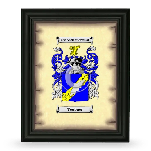 Teubner Coat of Arms Framed - Black