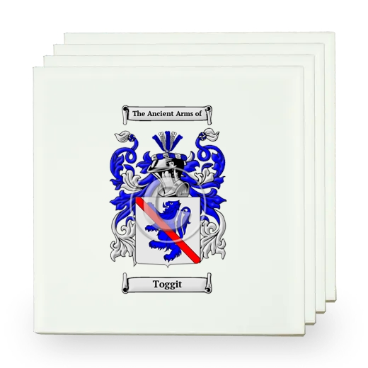 Toggit Set of Four Small Tiles with Coat of Arms