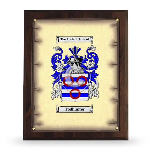 Todhunter Coat of Arms Plaque