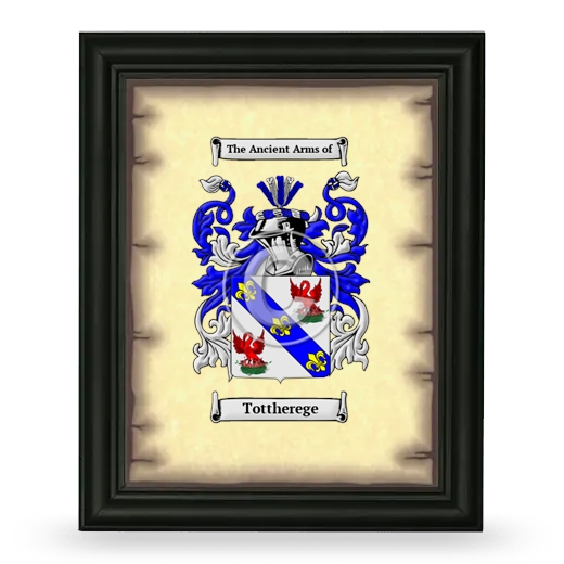 Tottherege Coat of Arms Framed - Black