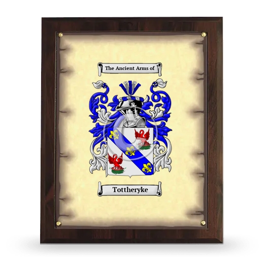 Tottheryke Coat of Arms Plaque