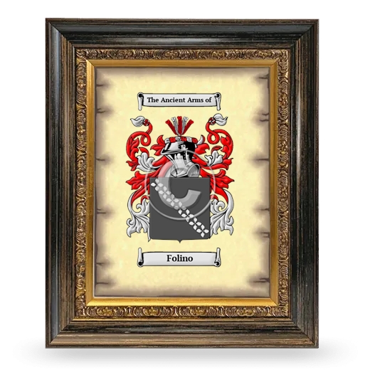 Folino Coat of Arms Framed - Heirloom