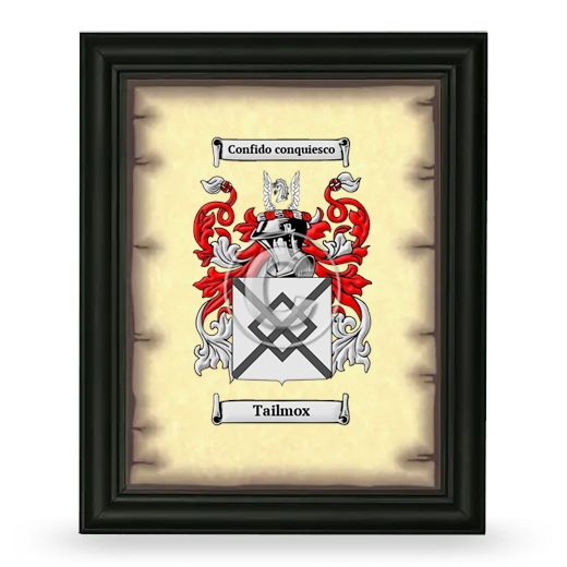 Tailmox Coat of Arms Framed - Black