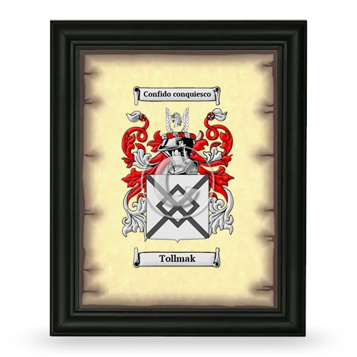 Tollmak Coat of Arms Framed - Black