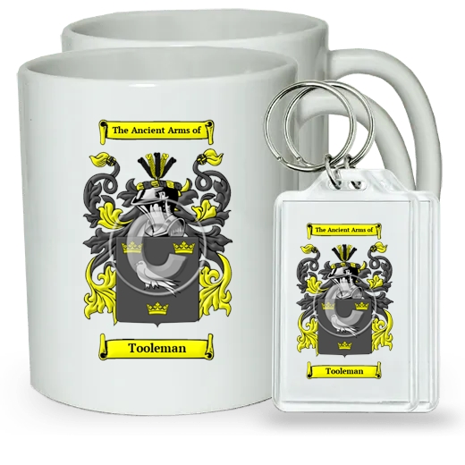 Tooleman Pair of Coffee Mugs and Pair of Keychains