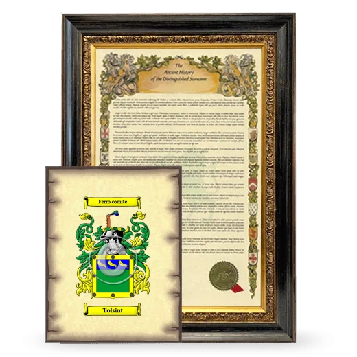 Tolsint Framed History and Coat of Arms Print - Heirloom