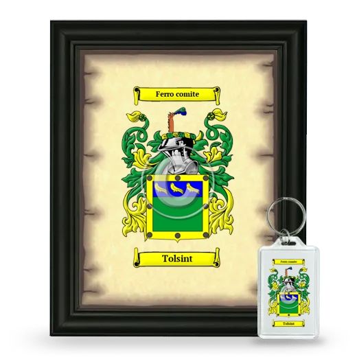 Tolsint Framed Coat of Arms and Keychain - Black