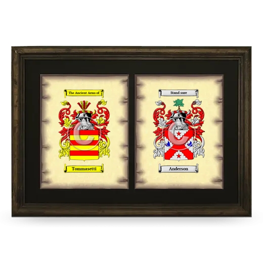 Double Coat of Arms Framed - Brown