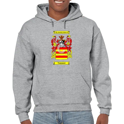 Tommasi Grey Unisex Coat of Arms Hooded Sweatshirt