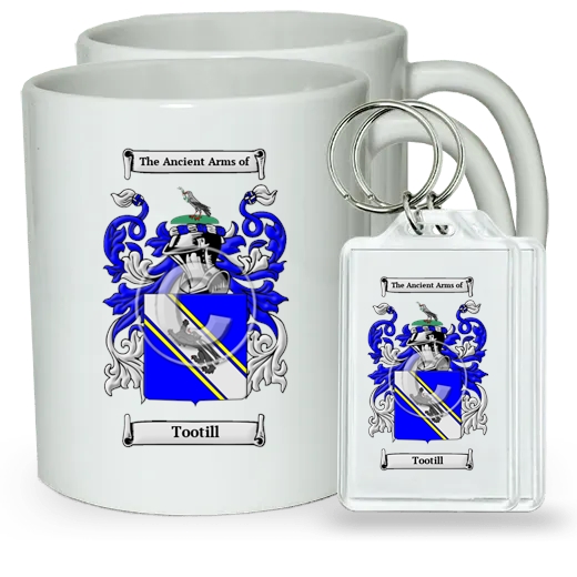 Tootill Pair of Coffee Mugs and Pair of Keychains