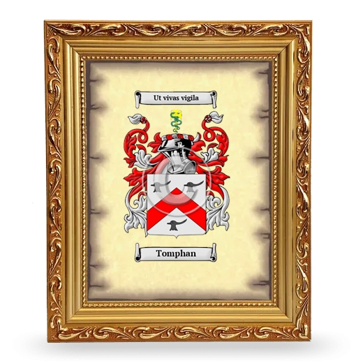 Tomphan Coat of Arms Framed - Gold