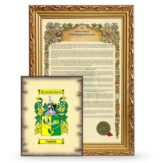 Taplady Framed History and Coat of Arms Print - Gold