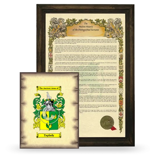 Taplady Framed History and Coat of Arms Print - Brown