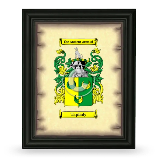 Taplady Coat of Arms Framed - Black