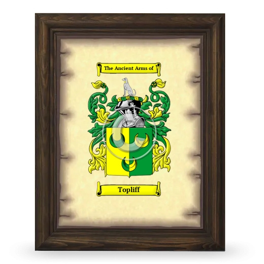 Topliff Coat of Arms Framed - Brown