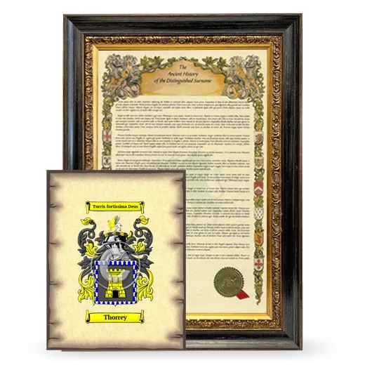 Thorrey Framed History and Coat of Arms Print - Heirloom