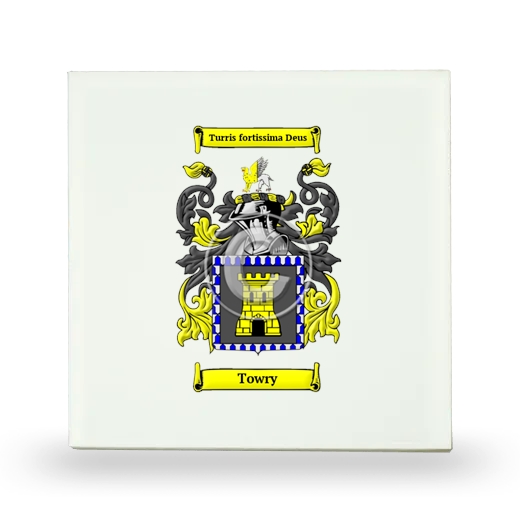 Towry Small Ceramic Tile with Coat of Arms