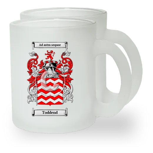 Toddend Pair of Frosted Glass Mugs