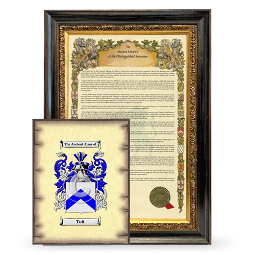 Toit Framed History and Coat of Arms Print - Heirloom