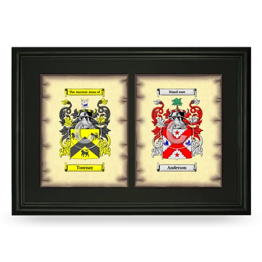 Double Coat of Arms Framed - Black