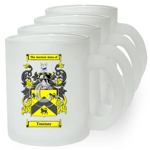 Tournay Set of 4 Frosted Glass Mugs