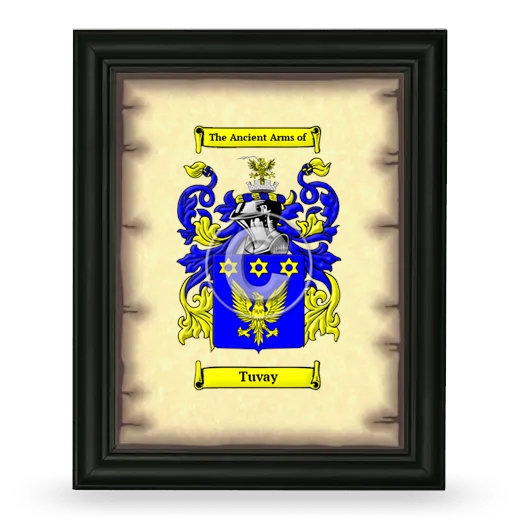 Tuvay Coat of Arms Framed - Black