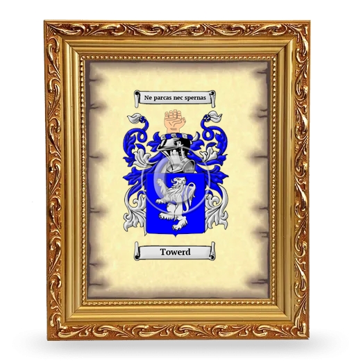 Towerd Coat of Arms Framed - Gold