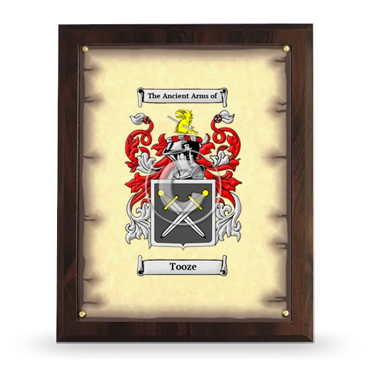 Tooze Coat of Arms Plaque