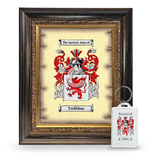 Trefithay Framed Coat of Arms and Keychain - Heirloom