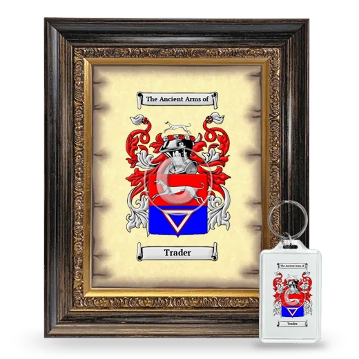 Trader Framed Coat of Arms and Keychain - Heirloom