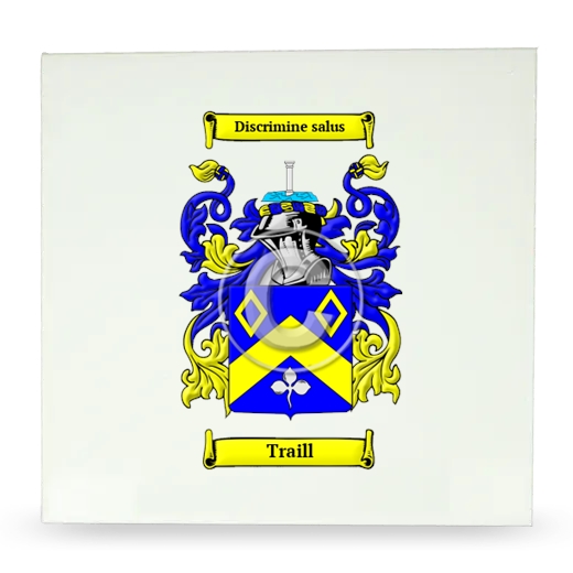 Traill Large Ceramic Tile with Coat of Arms