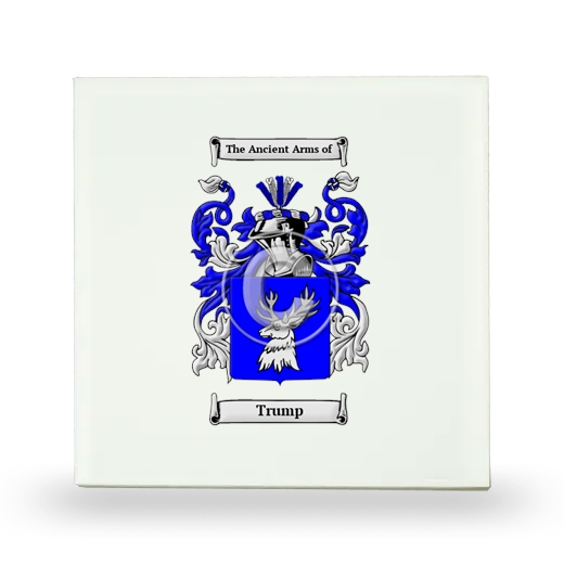 Trump Small Ceramic Tile with Coat of Arms