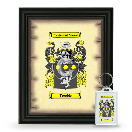 Treebie Framed Coat of Arms and Keychain - Black