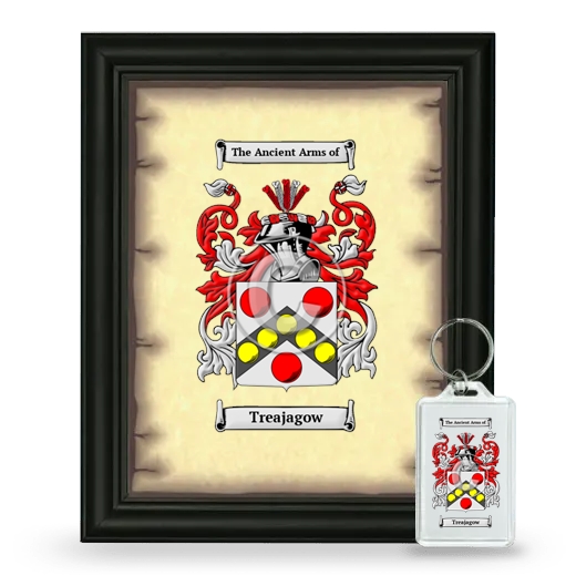 Treajagow Framed Coat of Arms and Keychain - Black