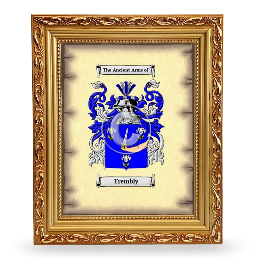 Trembly Coat of Arms Framed - Gold