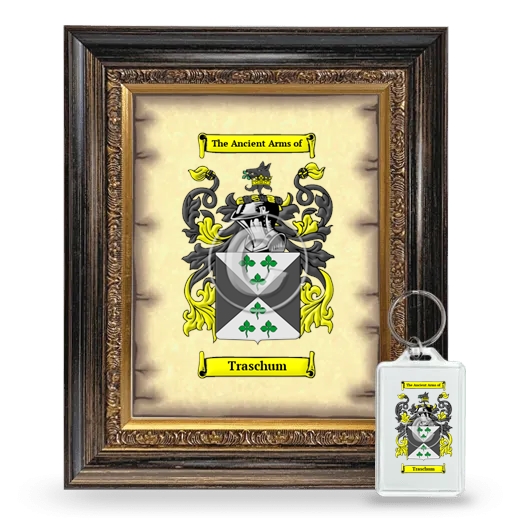 Traschum Framed Coat of Arms and Keychain - Heirloom