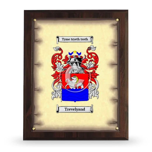 Trevelyand Coat of Arms Plaque